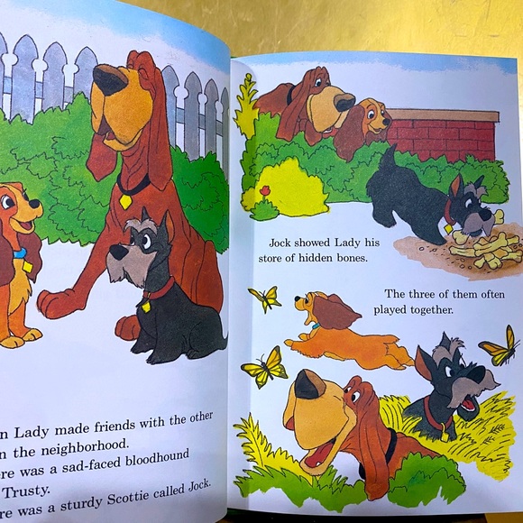 WALT DISNEY PRODUCTIONS PRESENTS LADY AND THE TRAMP VINTAGE 1981 HARDCOVER BOOK - Picture 6 of 13